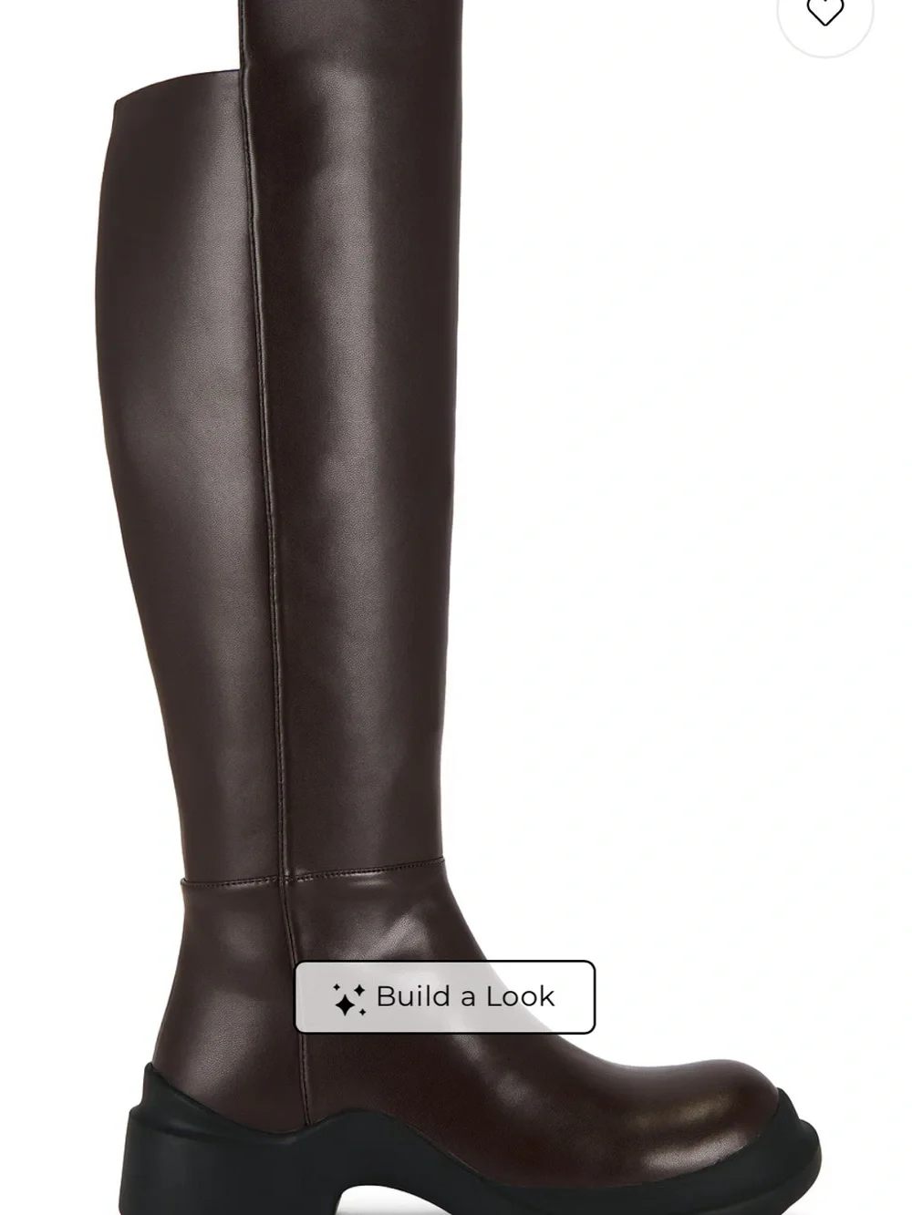 Jeffrey Campbell Knee Leather Boots in Dark Brown